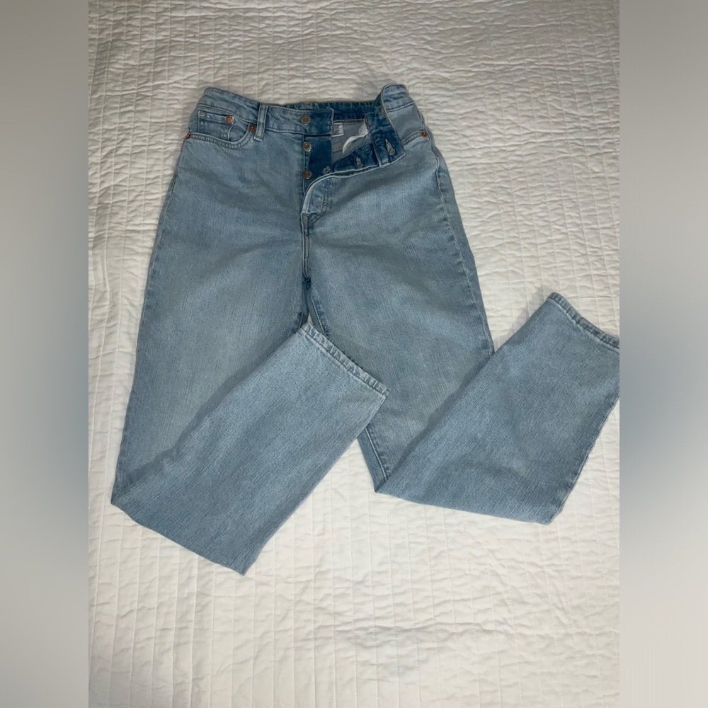 Vintage Jeans Light Wash Straight Leg Rio Size 2 Long Vintage Blue Denim